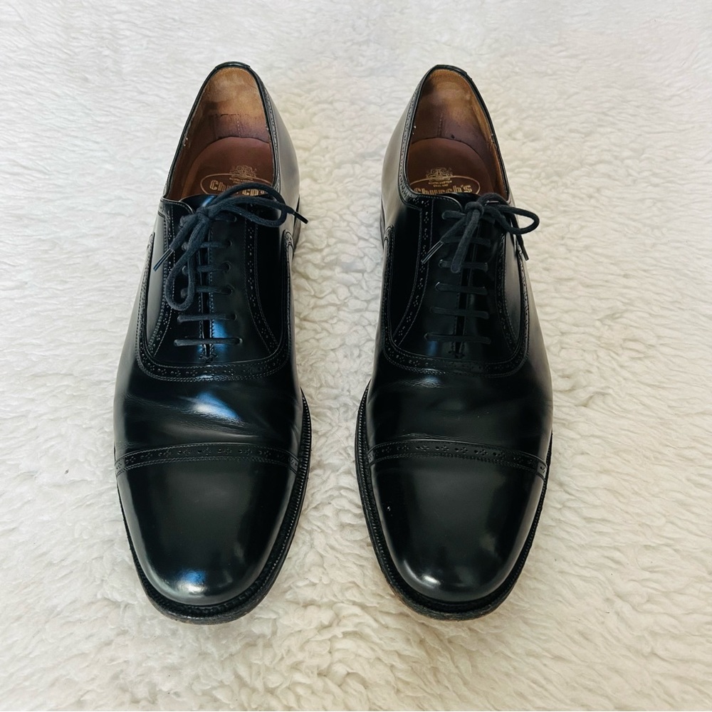 Church’s Custom Grade Black Leather Oxford Men’s Shoes size 9.5